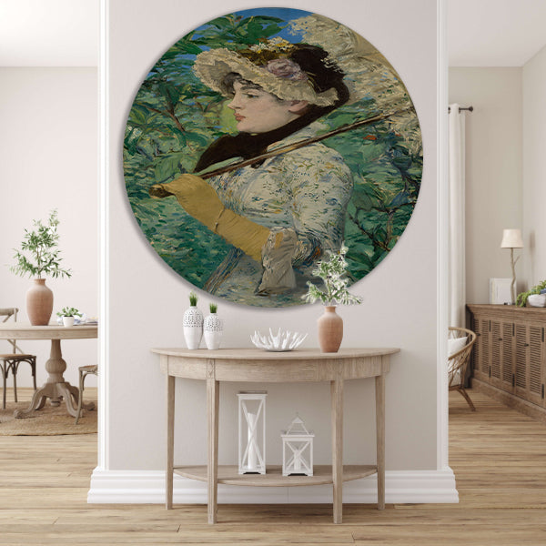Jeanne (Spring) - Édouard Manet aluminium muurcirkel