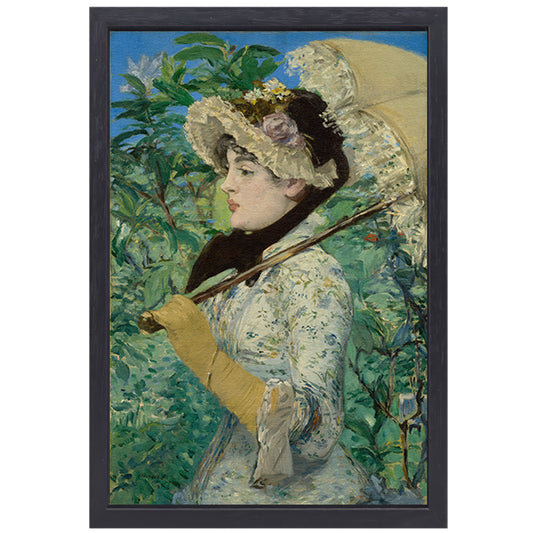 Jeanne (Spring) - Édouard Manet canvas met baklijst
