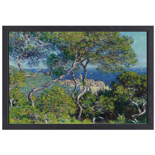Bordighera - Claude Monet canvas met baklijst