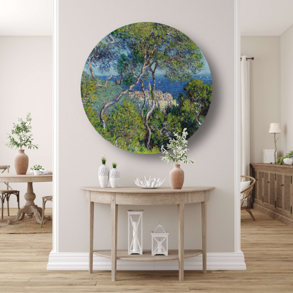 Bordighera - Claude Monet aluminium muurcirkel