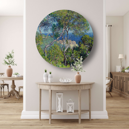 Bordighera - Claude Monet aluminium muurcirkel