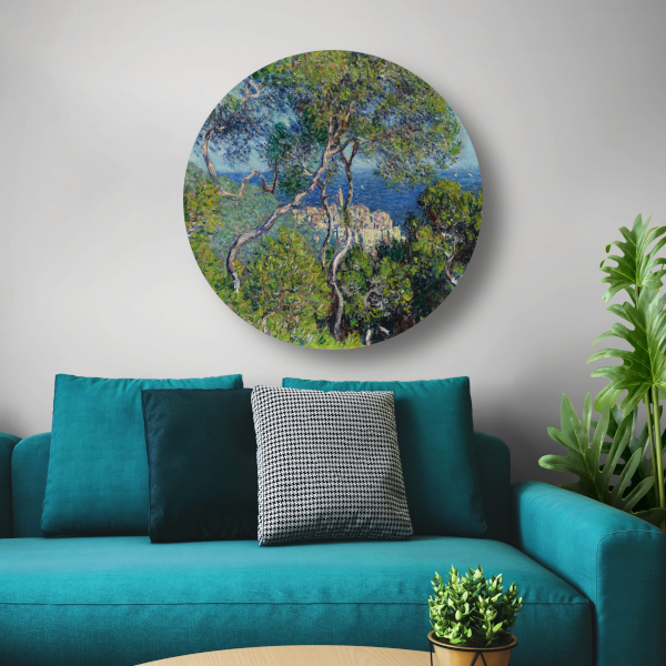 Bordighera - Claude Monet aluminium muurcirkel