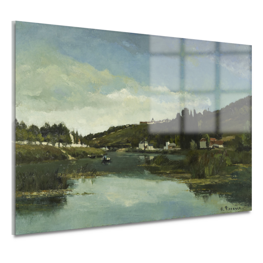 De Marne bij Chennevières - Camille Pissarro acrylglas