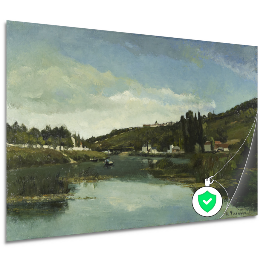 De Marne bij Chennevières - Camille Pissarro poster
