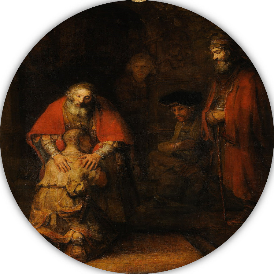 De terugkeer van de verloren zoon - Rembrandt van Rijn forex muurcirkel
