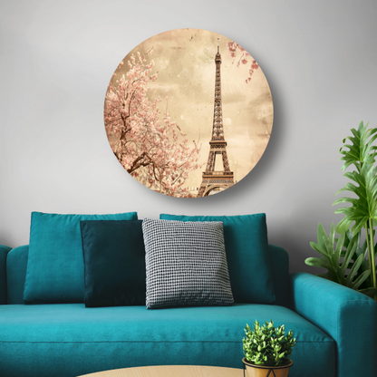 Eiffeltoren in bloesem forex muurcirkel