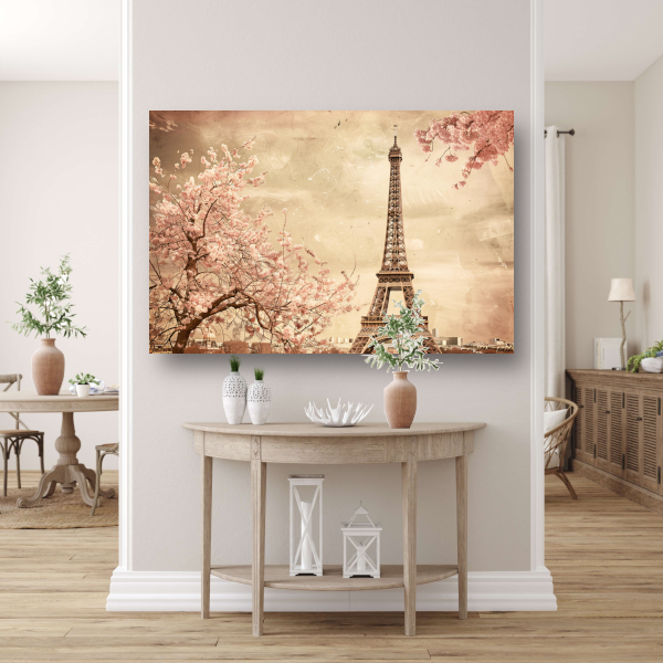 Eiffeltoren in bloesem acrylglas