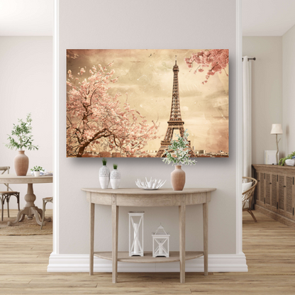 Eiffeltoren in bloesem acrylglas