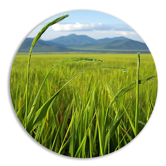 Dauwdruppels op groene grassprieten forex muurcirkel