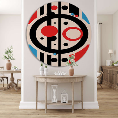 Abstract compositie met geometrische vormen en lijnen forex muurcirkel