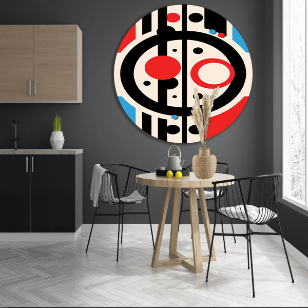 Abstract compositie met geometrische vormen en lijnen forex muurcirkel