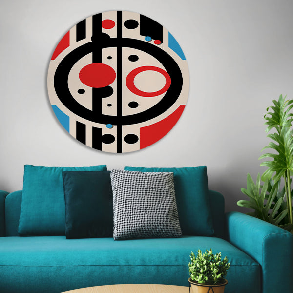 Abstract compositie met geometrische vormen en lijnen forex muurcirkel