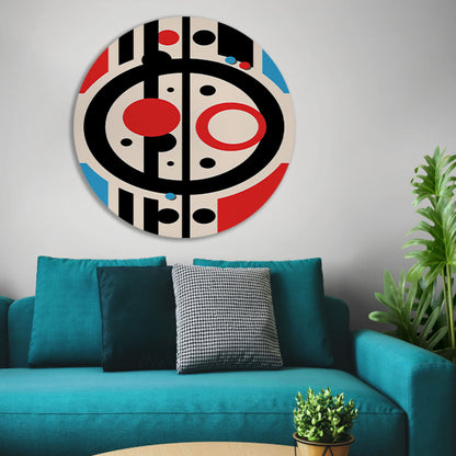 Abstract compositie met geometrische vormen en lijnen forex muurcirkel