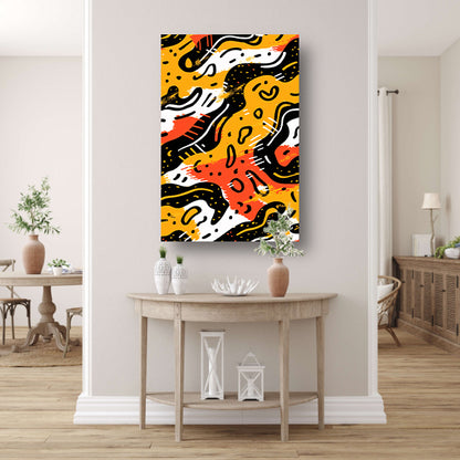 Abstract Expressie van Kleur en Vorm canvas