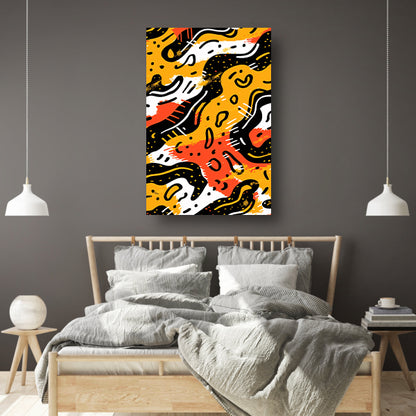 Abstract Expressie van Kleur en Vorm canvas