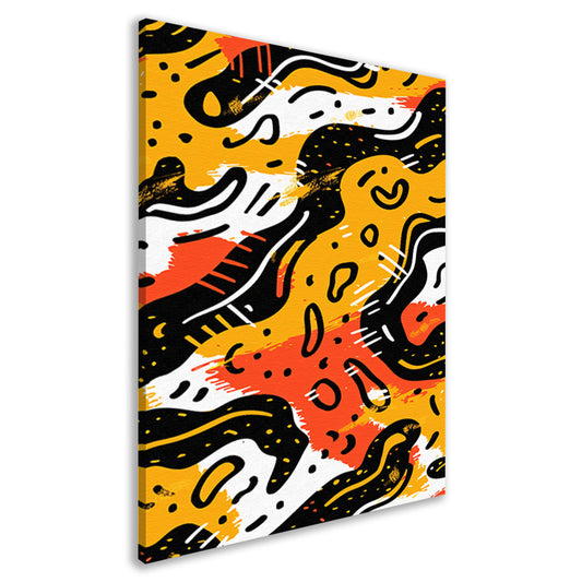 Abstract Expressie van Kleur en Vorm canvas