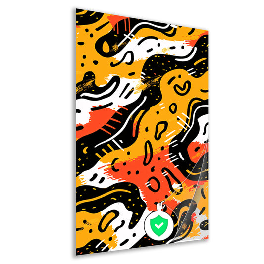 Abstract Expressie van Kleur en Vorm poster