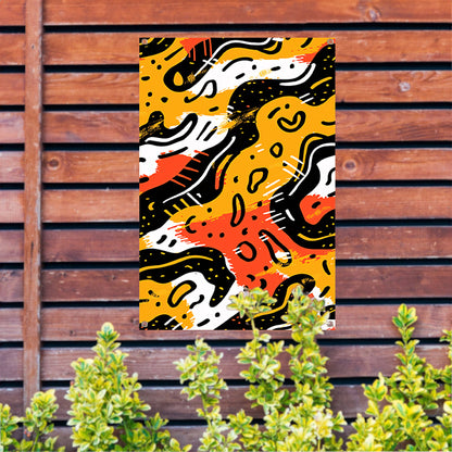 Abstract Expressie van Kleur en Vorm tuinposter