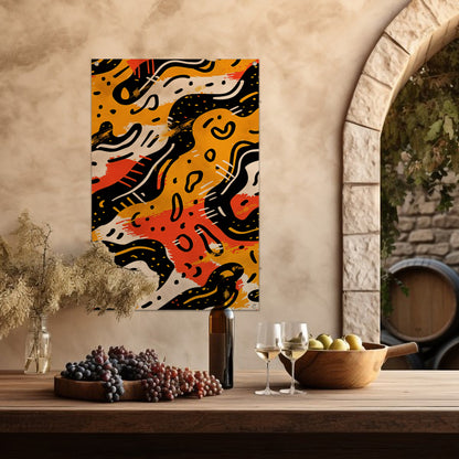 Abstract Expressie van Kleur en Vorm tuinposter