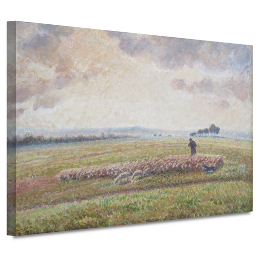 Landschap met kudde schapen - Camille Pissarro canvas