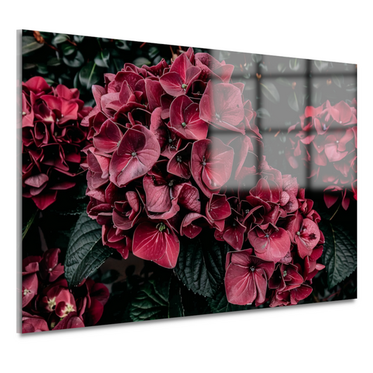 Sfeervolle rode bloemen acrylglas