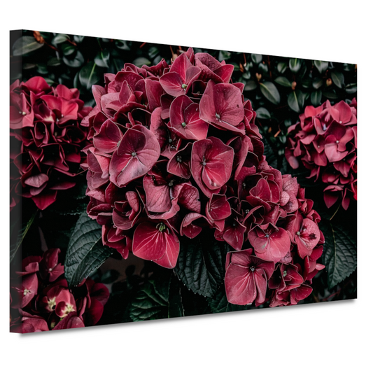 Sfeervolle rode bloemen canvas