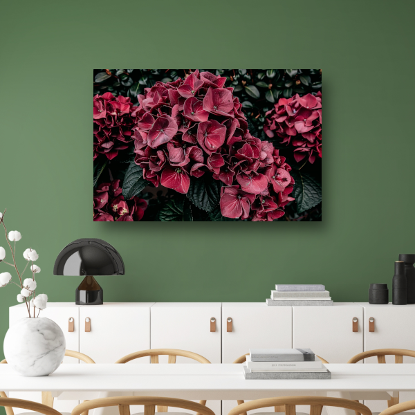 Sfeervolle rode bloemen canvas