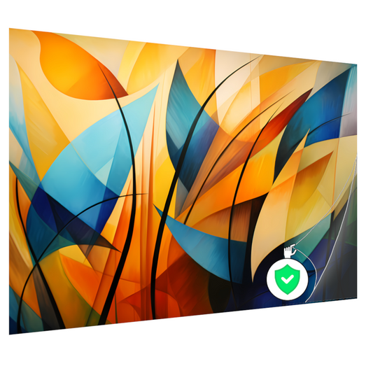 Vloeiende Abstractie in Kleurcontrast poster