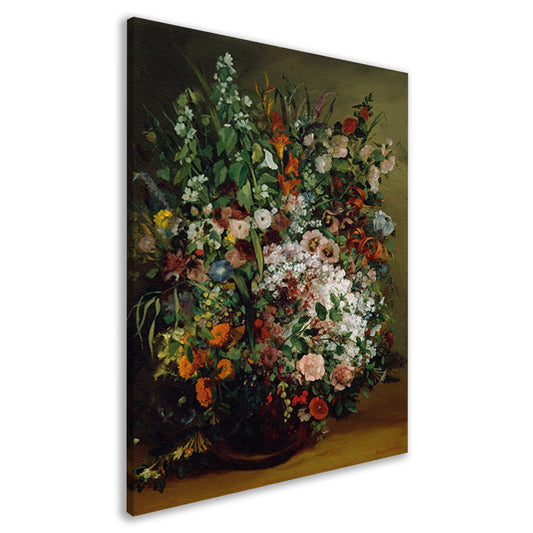 Bouquet of Flowers in a Vase - Gustave Courbet canvas