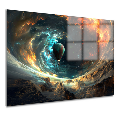 Luchtballon in Sterrenwervel acrylglas