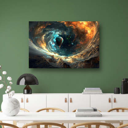 Luchtballon in Sterrenwervel acrylglas