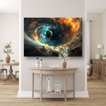 Luchtballon in Sterrenwervel acrylglas