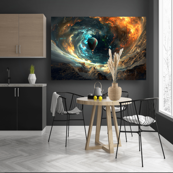 Luchtballon in Sterrenwervel acrylglas