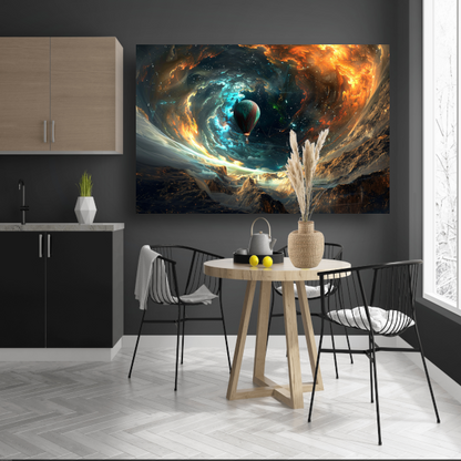 Luchtballon in Sterrenwervel acrylglas