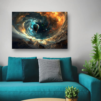 Luchtballon in Sterrenwervel acrylglas