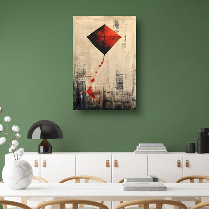 Rode vlieger Abstract kunst canvas