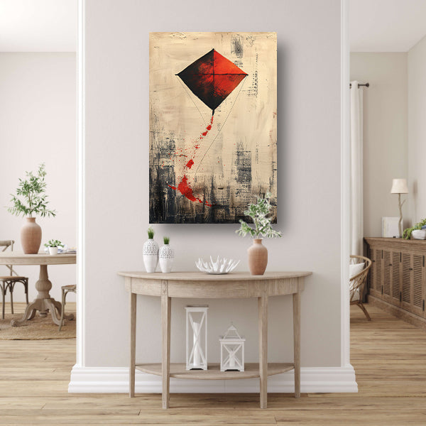 Rode vlieger Abstract kunst canvas