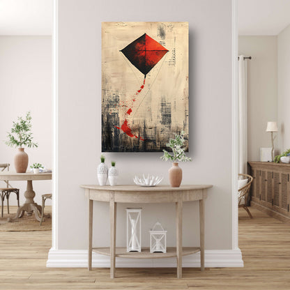 Rode vlieger Abstract kunst canvas