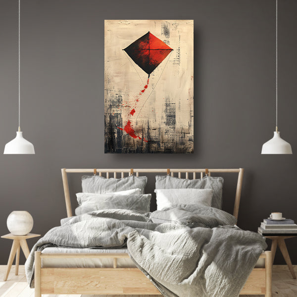Rode vlieger Abstract kunst canvas