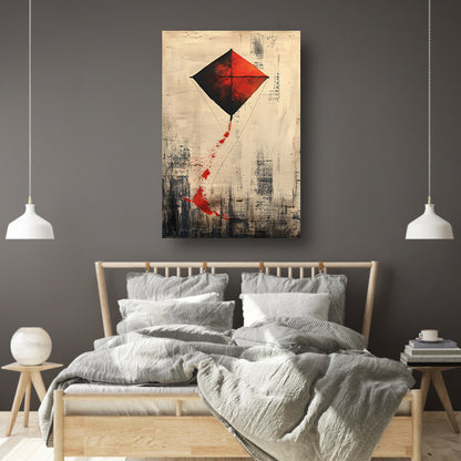 Rode vlieger Abstract kunst canvas