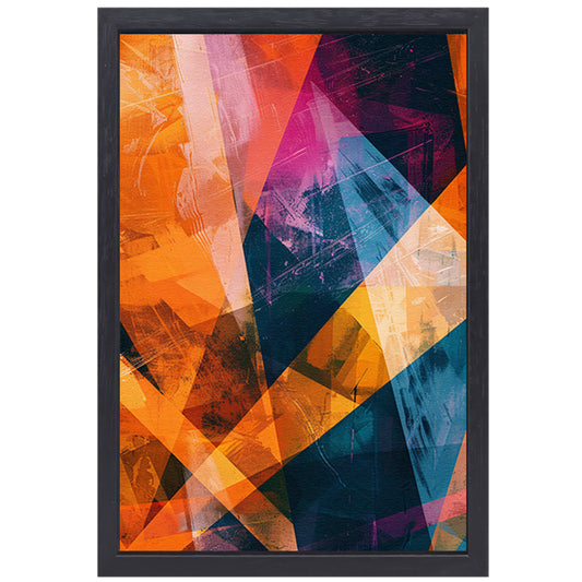 Abstract  met levendige kleuren canvas met baklijst