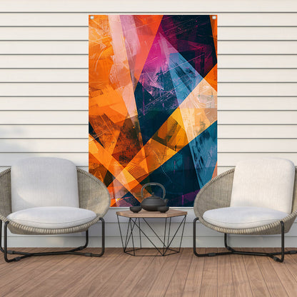 Abstract  met levendige kleuren tuinposter