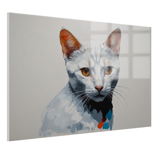 Modern Minimalistisch Portret van een Kat acrylglas