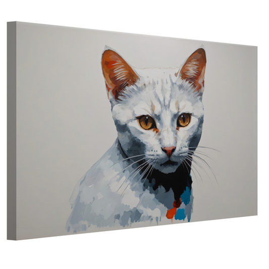 Modern Minimalistisch Portret van een Kat canvas