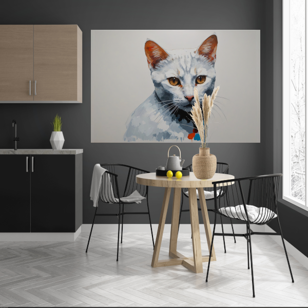 Modern Minimalistisch Portret van een Kat poster