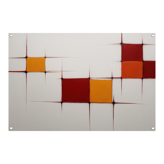 Abstract Minimalistisch Kleurenspel tuinposter