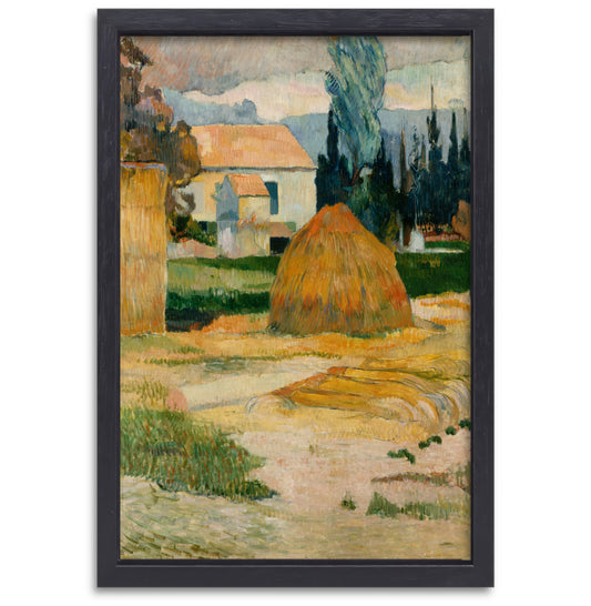 Landschap nabij Arles - Paul Gauguin canvas met baklijst