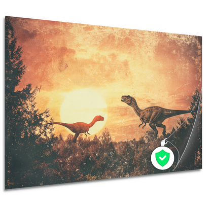 Surrealistische dinosaurusdroom poster