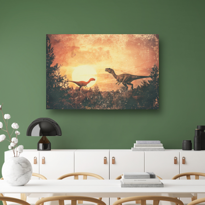 Surrealistische dinosaurusdroom poster