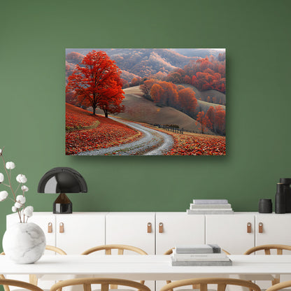 Impressionistisch Landschap met Bomen canvas met baklijst